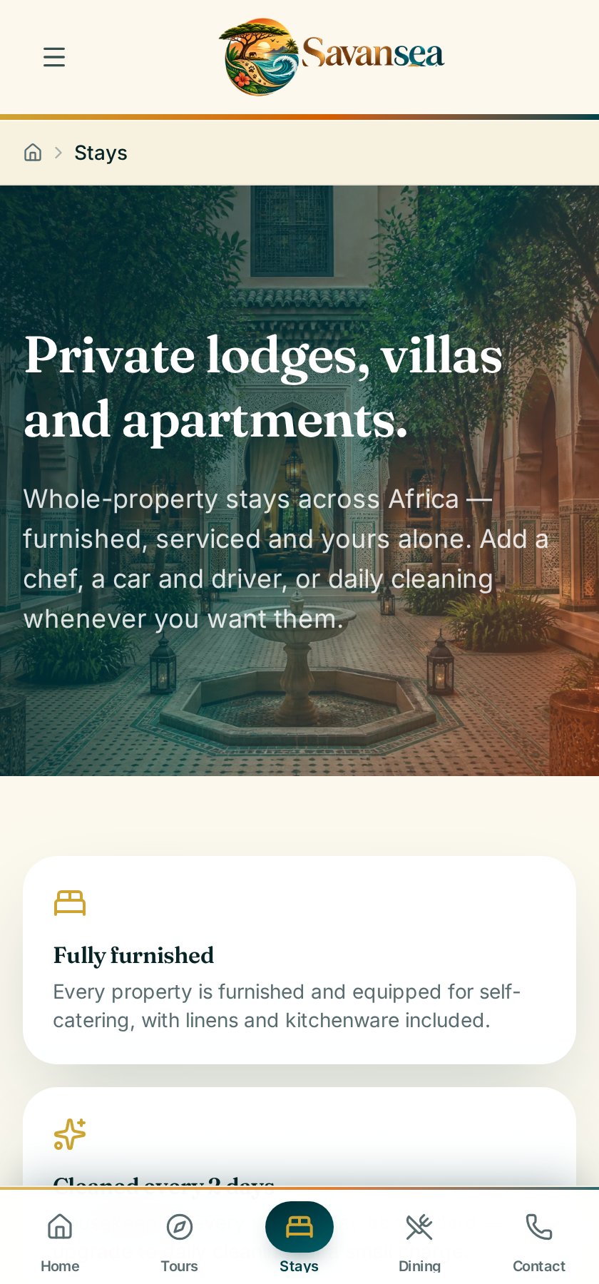 Savansea mobile stays listing